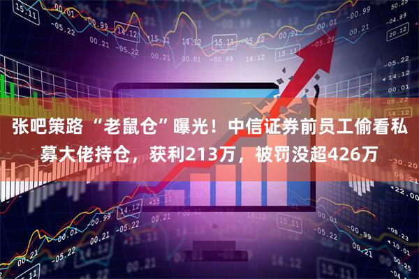 张吧策路 “老鼠仓”曝光！中信证券前员工偷看私募大佬持仓，获利213万，被罚没超426万
