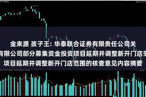 金来源 孩子王: 华泰联合证券有限责任公司关于孩子王儿童用品股份有限公司部分募集资金投资项目延期并调整新开门店范围的核查意见内容摘要
