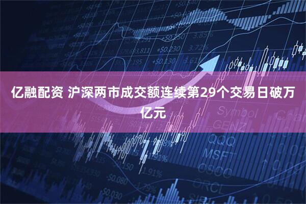 亿融配资 沪深两市成交额连续第29个交易日破万亿元